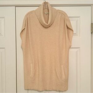 LIKE NEW Tyler Boe Cotton & Cashmere Waffle Knit Turtleneck Vest Tunic XL